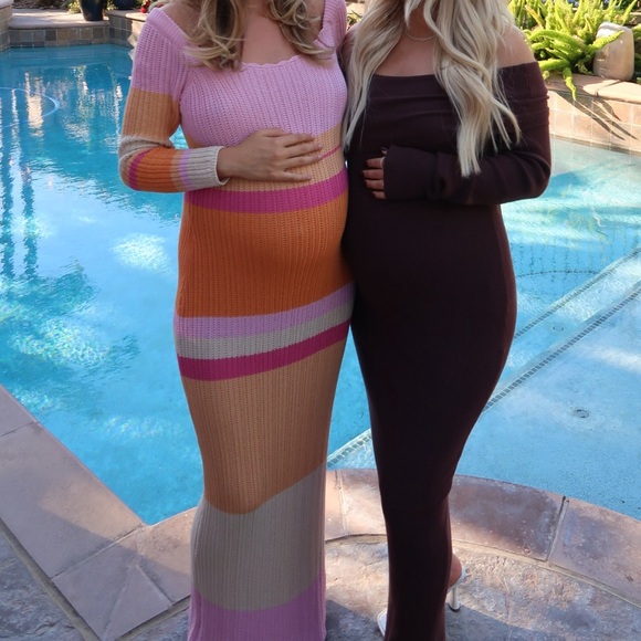 Peppermayo Knit Striped Maxi Dress Size Medium/Large - Picture 12 of 12